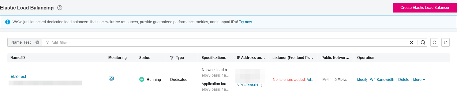 Figure 9 Creating
ELB-Test