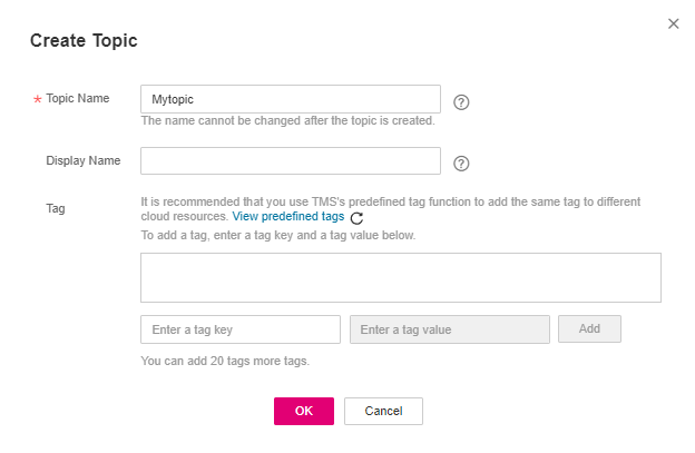 Figure 2 Create Topic